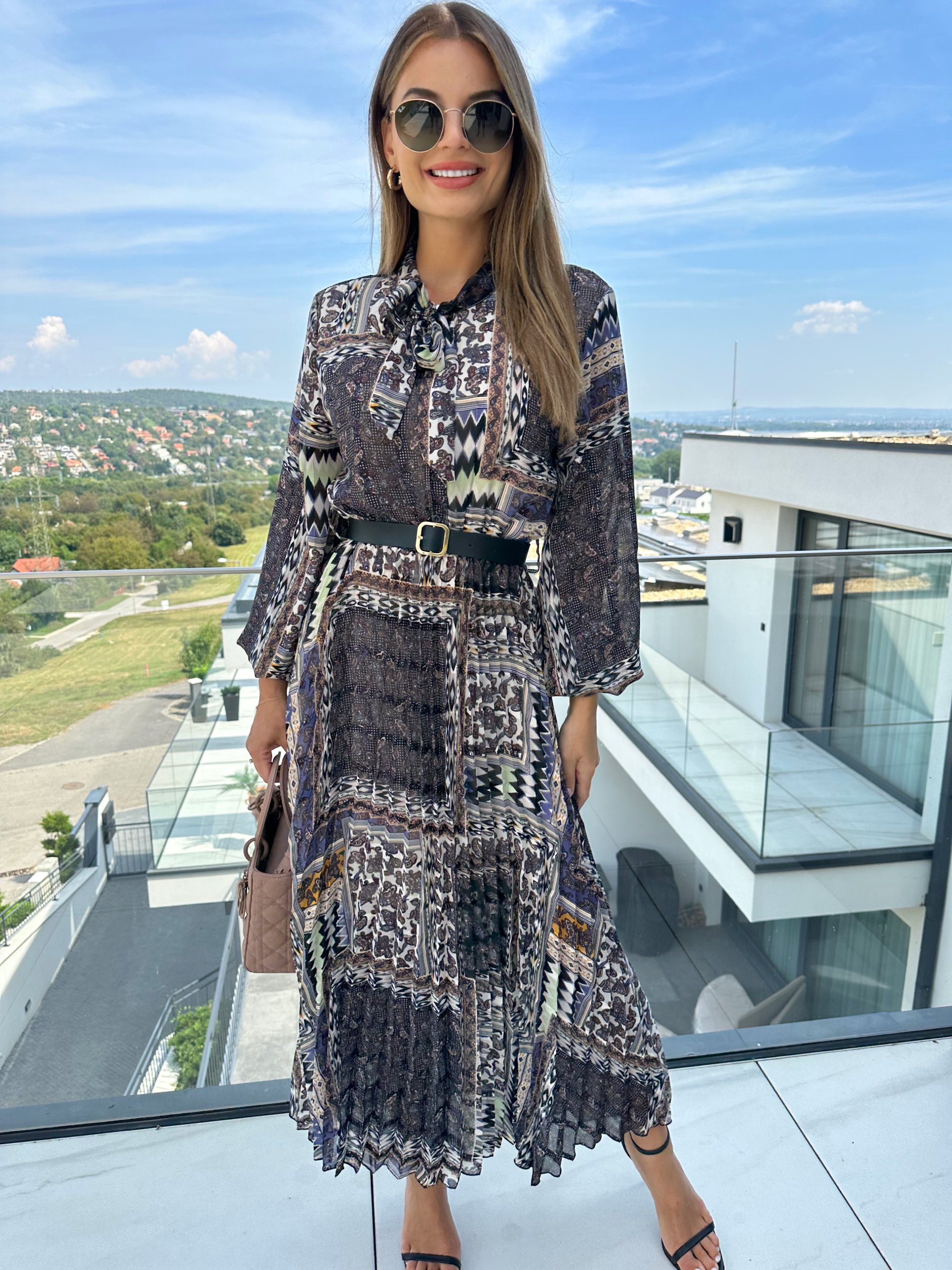 themood - Astor mintás ruha